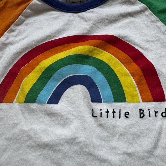 Little Bird By Jools Rainbow Raglan Tee 7/8 - Picture 2 of 6